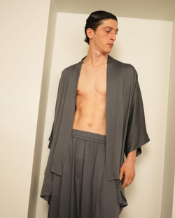 Кимоно мужское серое