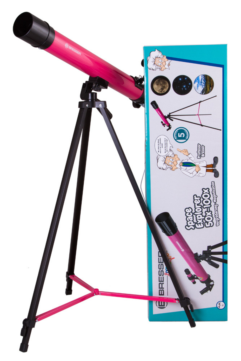 Телескоп Bresser Junior Space Explorer 45/600 AZ, розовый