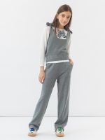 Брюки для девочки  арт. AT691-1 серый