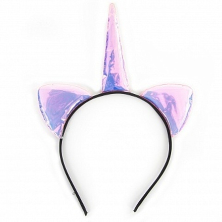 Ободок, Волшебный единорог, Розовый, перламутр, 1 шт.