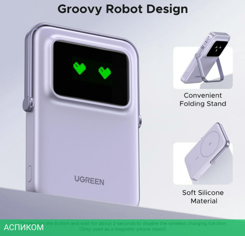 Портативное зарядное устройство Ugreen PB571 Purple (35606)