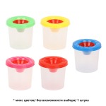 Стакан непроливайка одинарный с крышкой и пробкой (Пчелка)