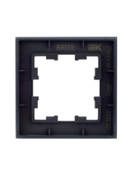 BRITE Рамка 1 -местная РУ-1-2-БрД стекло дымчатый IEK