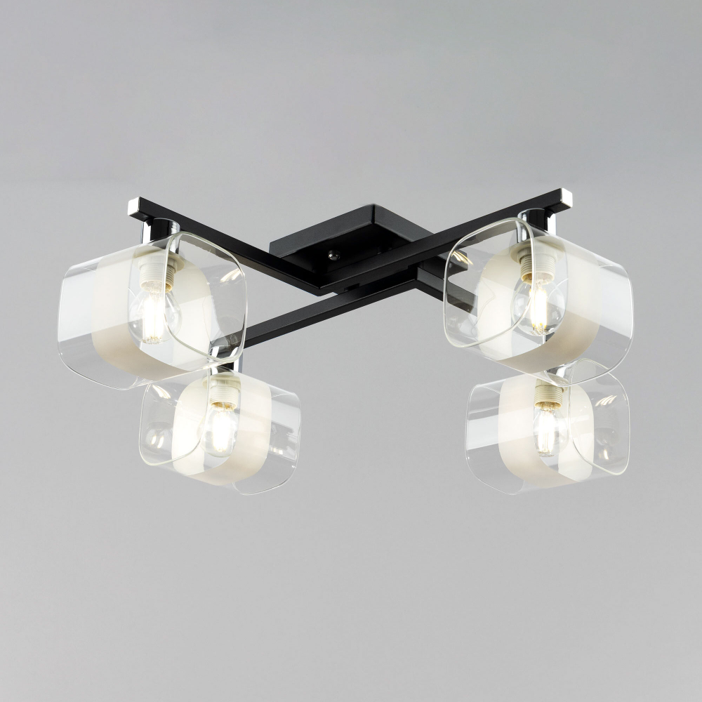 Citilux Вирта CL139145 Люстра потолочная Чёрная Матовая