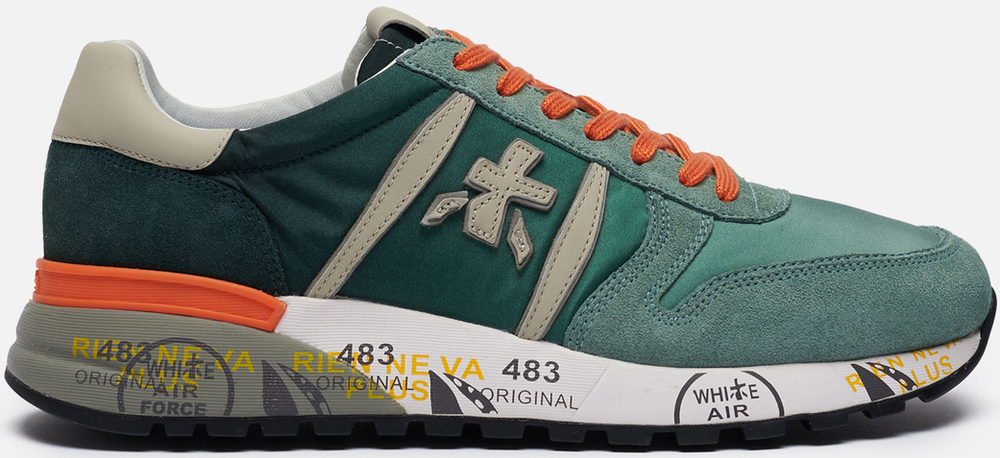 Premiata Lander 4588 зеленые с оранжевым