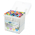 Маркер для скетчинга, двусторонние, Basir, трёхгранные, 14 мм, спиртовые, 48 шт