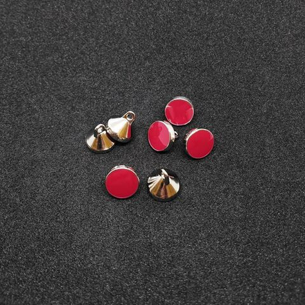 Т76 декор пришив.элемент, 9 мм, цв.красный