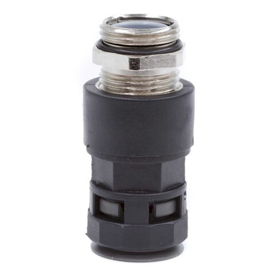 Муфта "труба-коробка" с герметичным уплотнением, с металлической резьбой, IP68, DN 23 мм, М32х1,5, полиамид, цвет черный