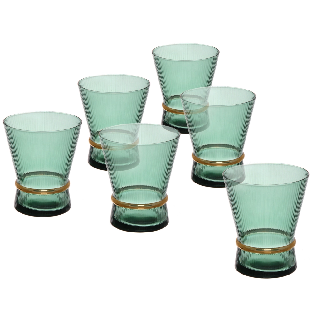 Стакан низкий 300мл «VIVALDI» в наборе 6шт, зеленый