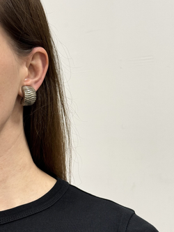 Клипсы полукольца в серебряном тоне Givenchy