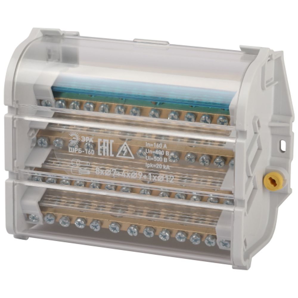 Шинный распределительный блок ЭРА NO-224-72 ШРБ-160А 4 шины 8х7+4х9+1х12