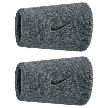 Напульсник теннисный Nike Swoosh Double-Wide 2P - cool grey/black