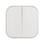 Переключатель 2х-клавишный IP20 10A 250В белый Quteo Legrand