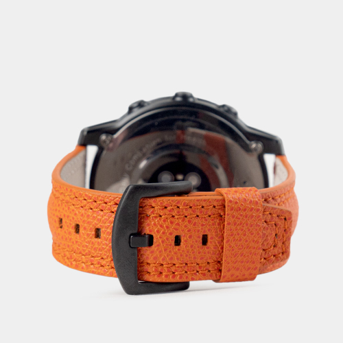 Ремешок для часов Garmin 43 mm классический из кожи теленка, оранжевого цвета