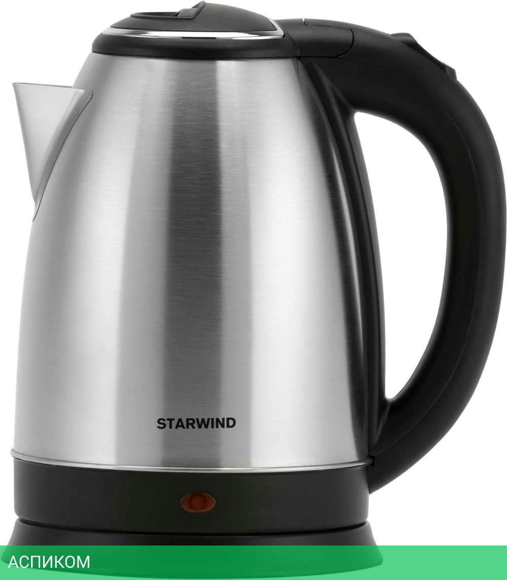 Электрочайник StarWind SKS1051 серебристый матовый/черный
