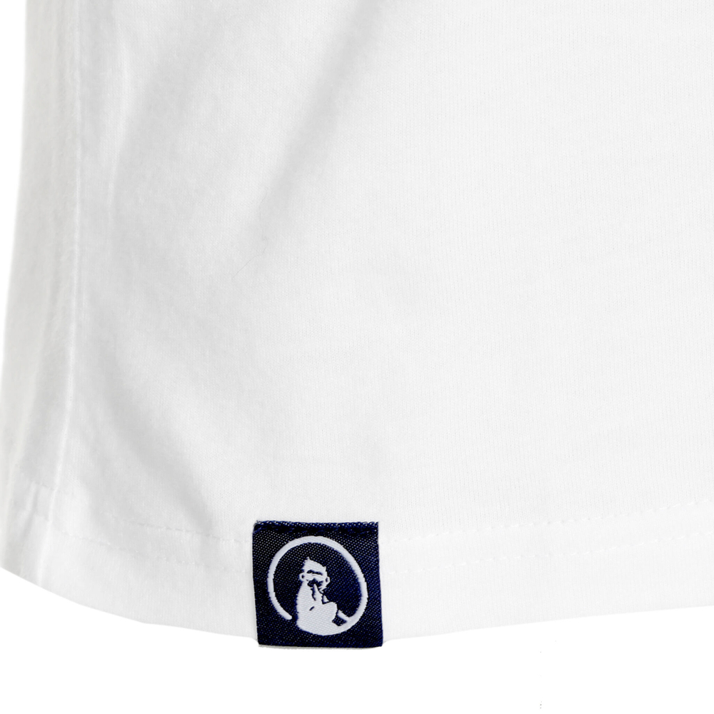 Мужское теннисное поло Quiet Please Retro Stripe T-Shirt Men - White, Multicoloured