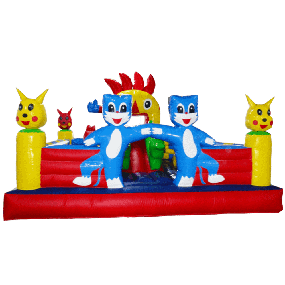 Коммерческий надувной батут "Котики встречают"