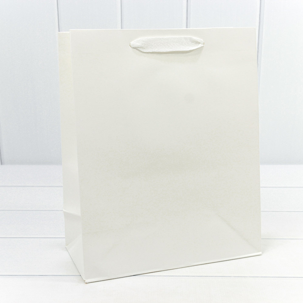 Пакет подарочный 26х32х12см "Люкс" (Белый, Крафт)