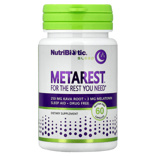 NutriBiotic, MetaRest® для сна, 60 капсул