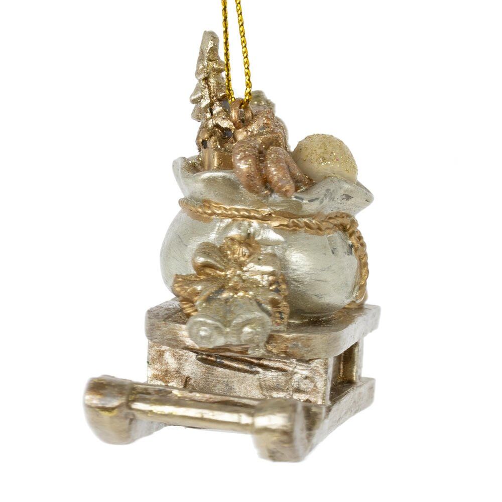 GAEM Изделие декоративное подвесное "Санки с подарками", L7 W3 H5,5 см