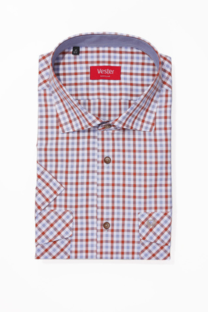 Сорочка мужская VESTER короткий рукав, хлопок/пэ 76814 39