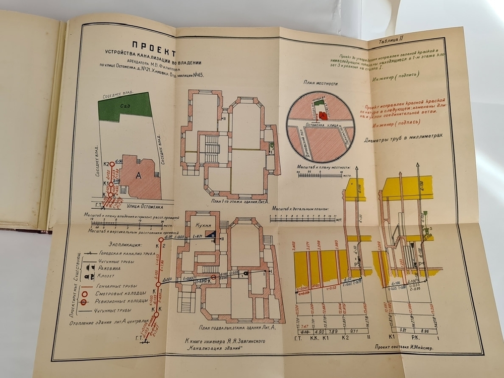 "Канализация зданий". Я.Я. Звягинский, главный инженер Московской канализации. 1928г. - антикварное издание