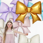 Фольгированный шар-фигура «Бант» в золотом цвете, сатин, 99 см