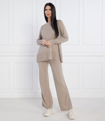 Хлопковый свитер maglia Beatrice B - коричневый(22FA8288CORE)