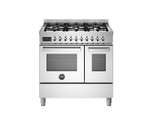 Варочный центр Bertazzoni, 6 газовых конфорок, два многофункциональных электрических шкафа, 90 см Белый глянец