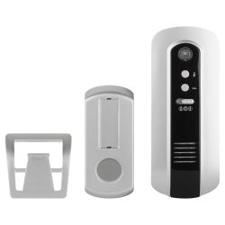 Звонок дверной ЭРА C108 беспроводной серебристо-чёрный 6 мелодий