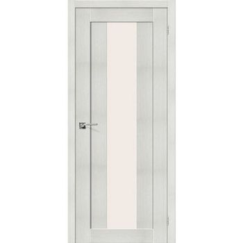 Межкомнатная дверь экошпон El Porta Порта-25 alu bianco veralinga остеклённая
