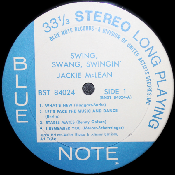 Jackie McLean「Swing Swang Swingin