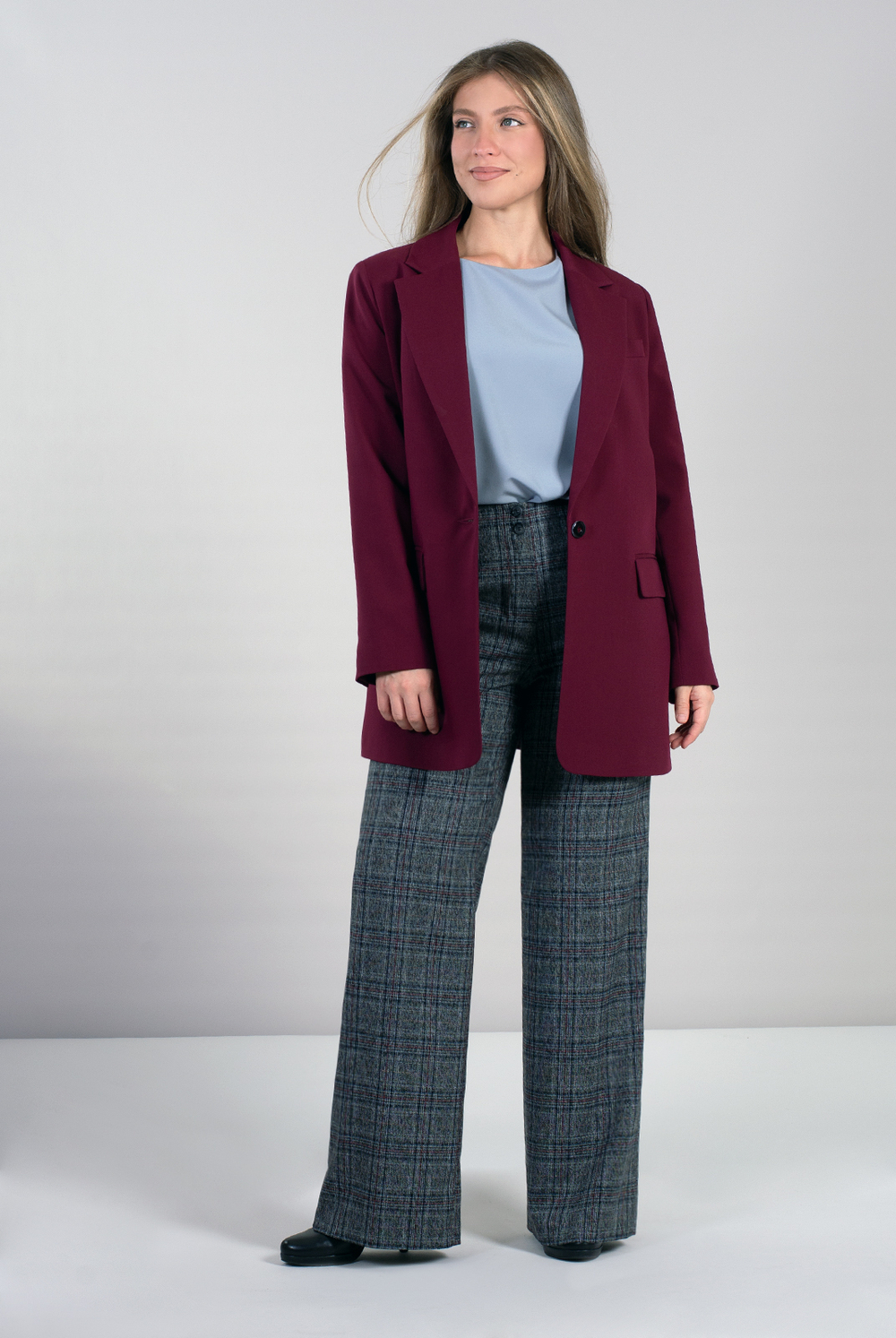 Брюки женские 02, клетка #406Клб0202