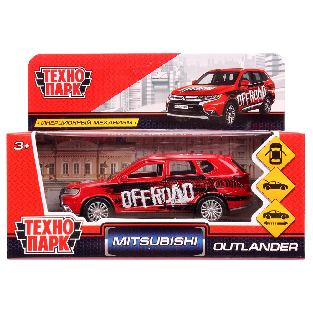 Модель ин. мет. "Mitsubishi Outlander Спорт" 12см, двери, багаж, коробка OUTLANDER-SPORT (Технопарк)