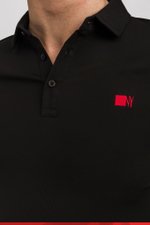 Поло с длинным рукавом черная Dry-Fit
