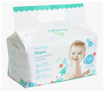 Влажные салфетки Offspring Биоразлагаемые 120 шт
