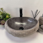 Раковина из речного камня RS63337 (47*35*16) 0122