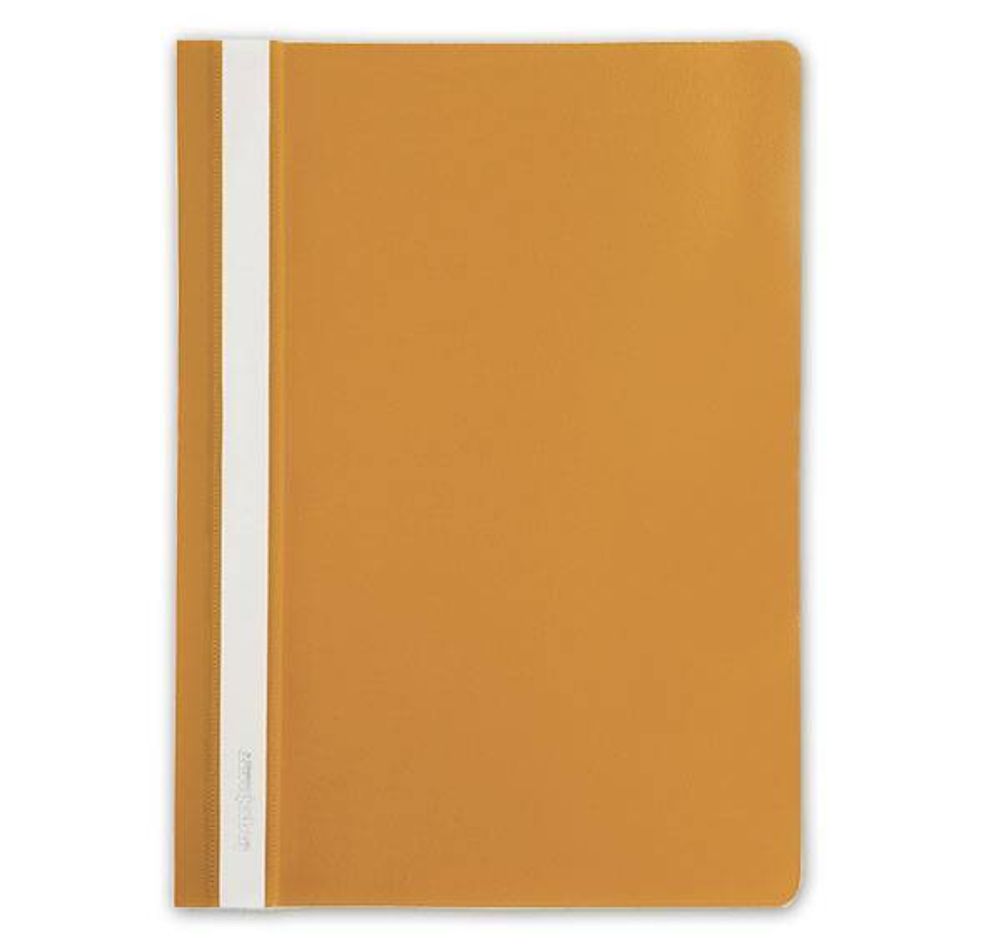 Папка скоросшиватель inФОРМАТ А4 оранж. пластик 180 мкм карман д/маркир.этикет.