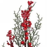 Ветка хвойная «Ягодный фейерверк» 55 см