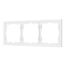 Рамка пластиковая FRM-NOBE-SFPL-3-WH (Arlight, Белый кварц) 054219