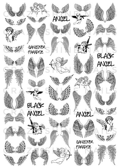 Слайдер-дизайн Crazy Shine Nails mini: Крылья