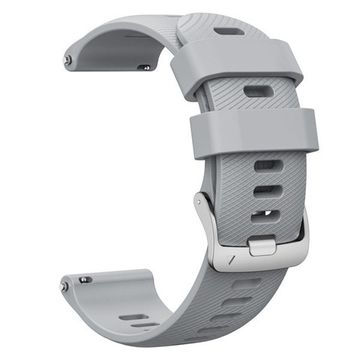 Ремешок Quick Release 22 мм силиконовый для Garmin Forerunner 255 / 265 / 745, Venu 2, Vivoactive 4 быстросъемный (Серый)