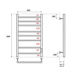 Полотенцесушитель электрический Point Аврора PN10858B П8 500x800 диммер справа, черный