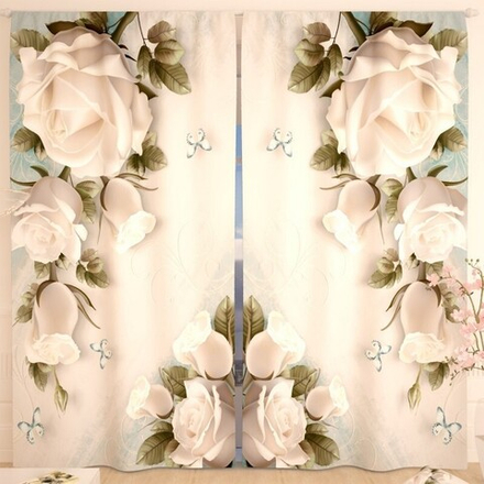 Фотошторы "РД. ВЕТВИ РОЗ И БАБОЧКИ", Россия.