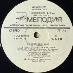 Виниловая пластинка Вячеслав Малежик ‎– Верблюд (Мелодия) LP