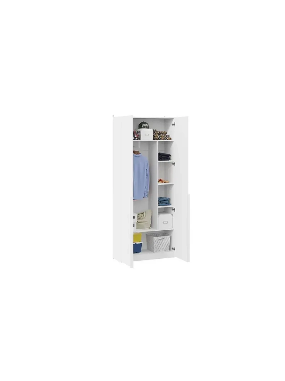 Прихожая с зеркалом Белый Жемчуг софт 305х36х217