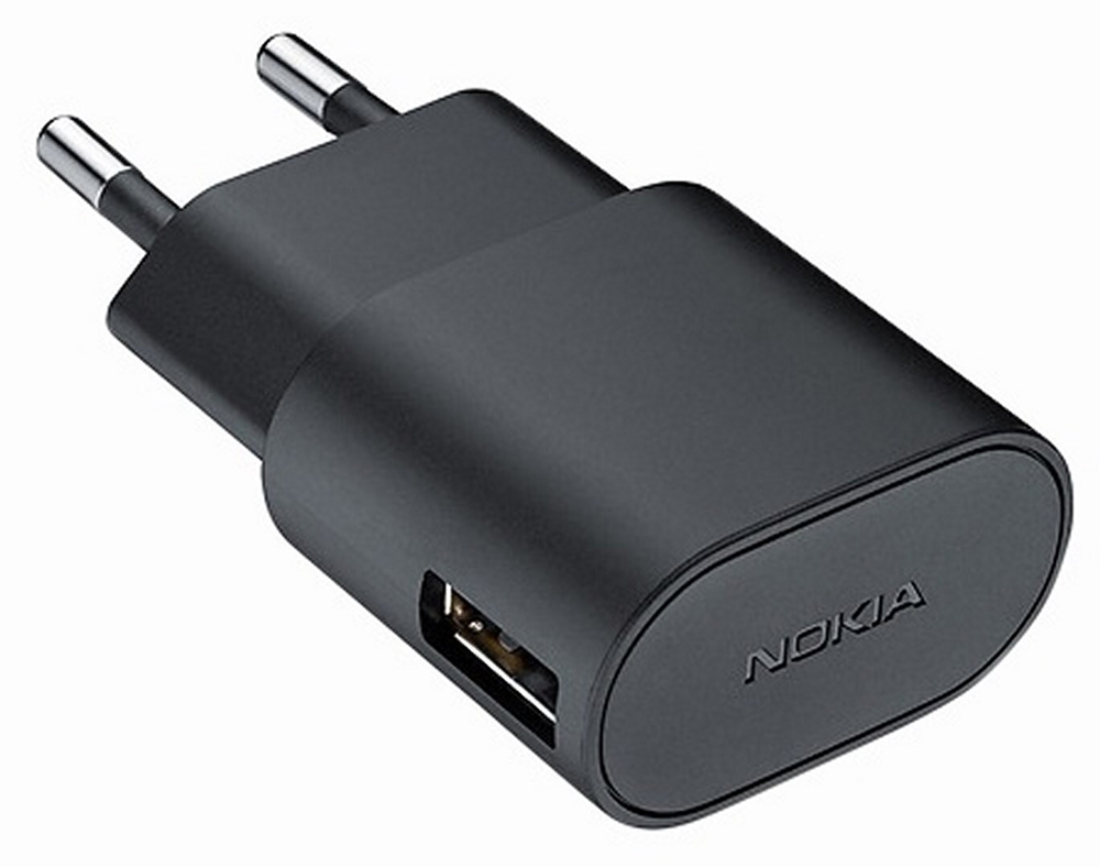 Сетевой адаптер питания Nokia 1,3A (черный)
