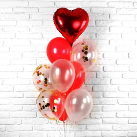 Воздушные шары, букет Любовь, набор 9 шт. гелий