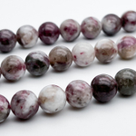 Турмалин бусины, диаметр 10-10,1 мм, цена за 9 шт (1/4 нити)