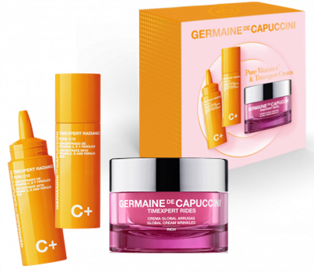 GERMAINE DE CAPUCCINI TimExpert Radiance C+ PureC10 and TimExpert Rides Rich Cream Set